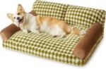 Cat Couch Bed And Dog Couch Bed Pet Couch Bed For Small Pet Cute Dog Sofa Bed Cat Sofa Pet Sofa With Non-Slip Bottom Checkered Dog Bed With Washable Cover