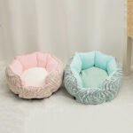 Pet Bed Warm Winter Bed Dog Cat Bed Soft Wool Point Design Pet Nest With Removable Mats Octagonal Shape Kennel Cat Dog Sofa Bed - Image 9