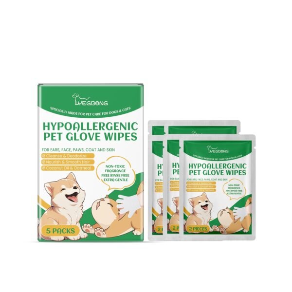 Hypoallergenic Pet Glove Wipes