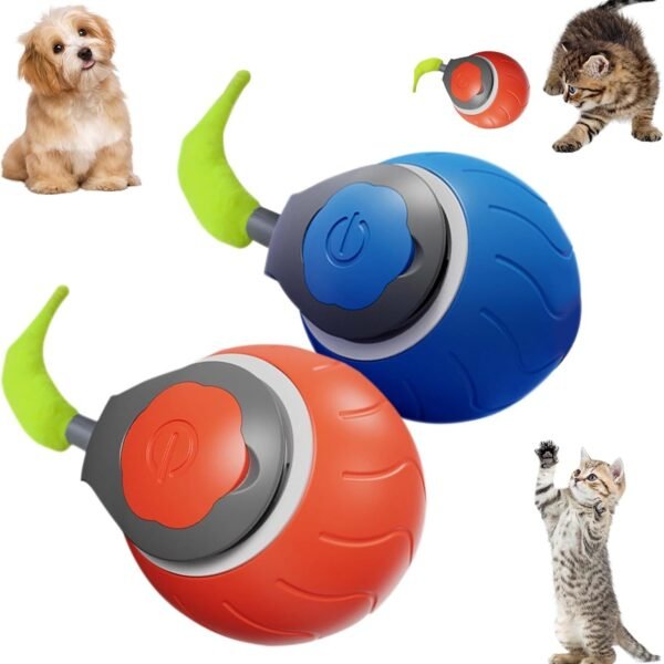 Speedy Tail Cat Toy,Interactive Cat Toy For Indoor Cats,Cat Ball Toy,Interactive Cat Toy Ball,Two Speed Adjustment,USB Rechargeable